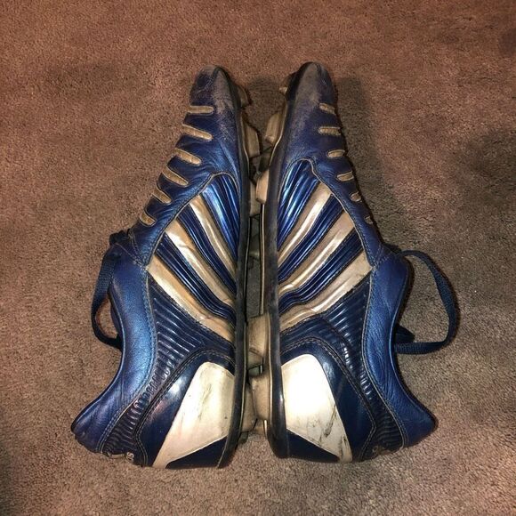 ADIDAS PREDATOR PULSE MANIA BLUE SILVER SOCCER CLEATS MENS SIZE 13 RARE main image 4